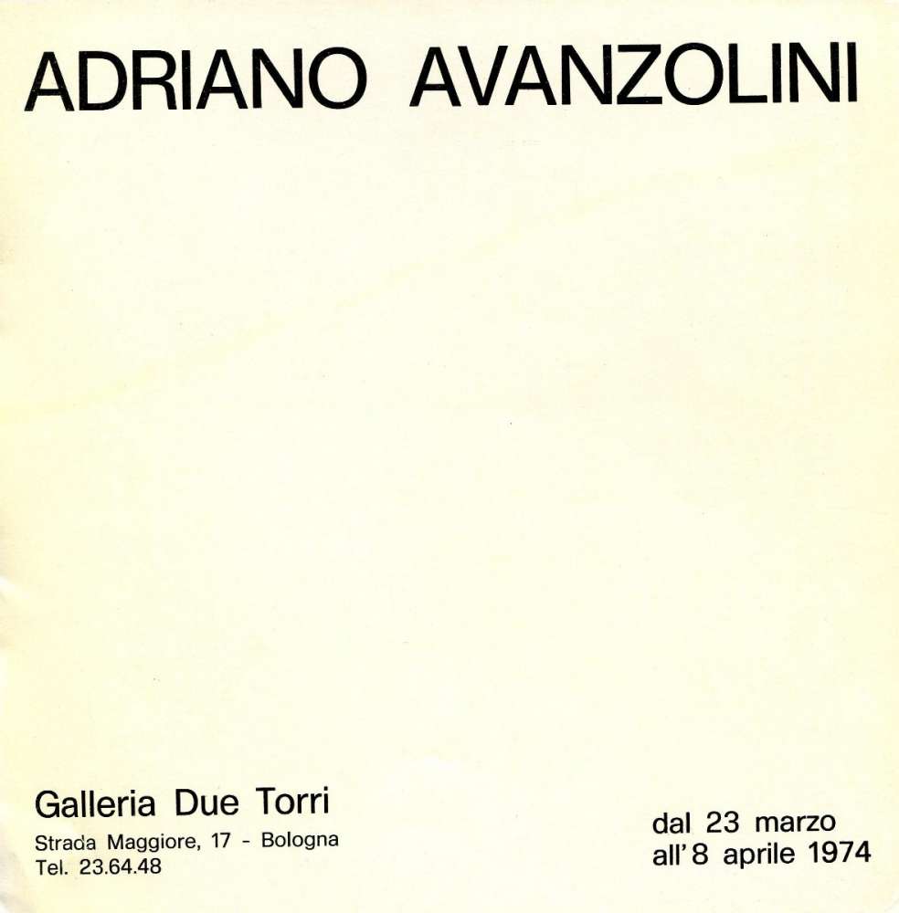 Galleria d'arte due Torri - Bologna (1974)