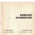 ADRIANO AVANZOLINI, Galleria il Cenacolo, Vicenza (1969)