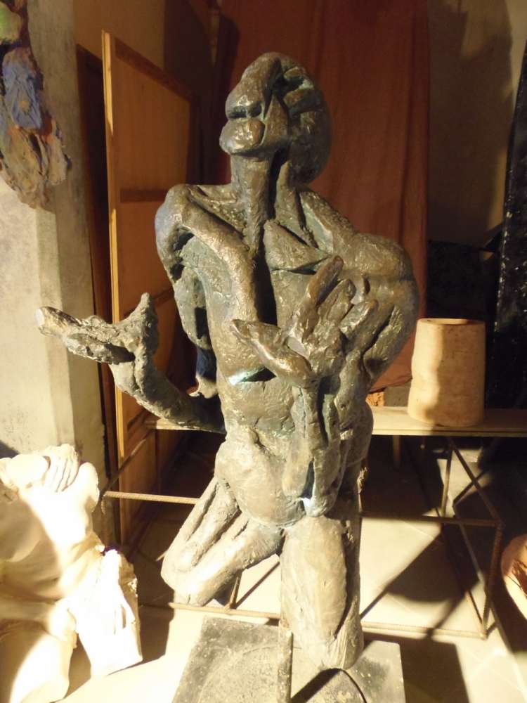 Orante - Bronzo - cm 93x43x50 Orante - Bronzo - cm 93hx43x50