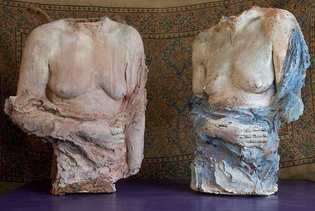 Purtroppo angeli - Terracotta dipinta - cm 38x35x40 ciascun busto