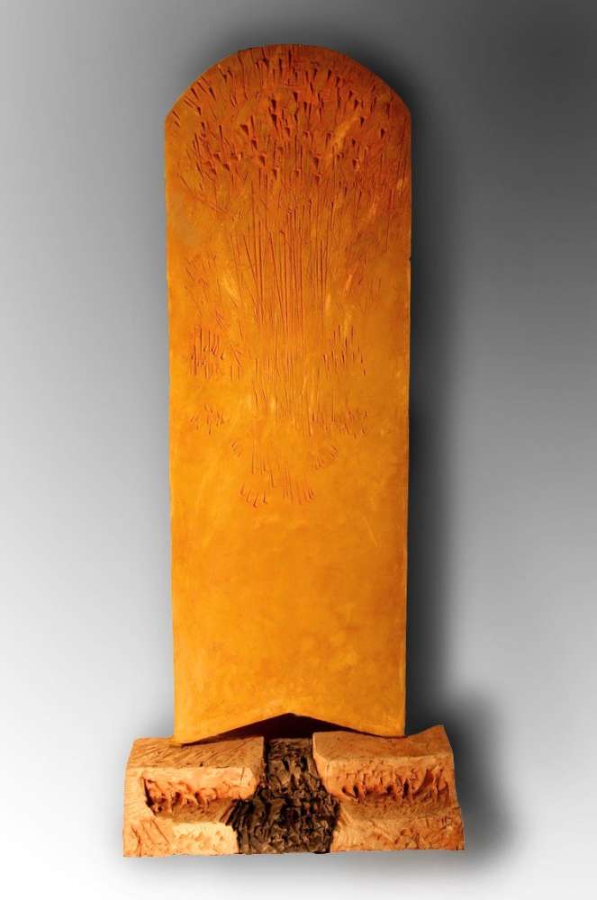 Il passaggio e il segno - Terracotta dipinta - cm 195x180 Il passaggio e il segno - Terracotta dipinta - cm 195x180