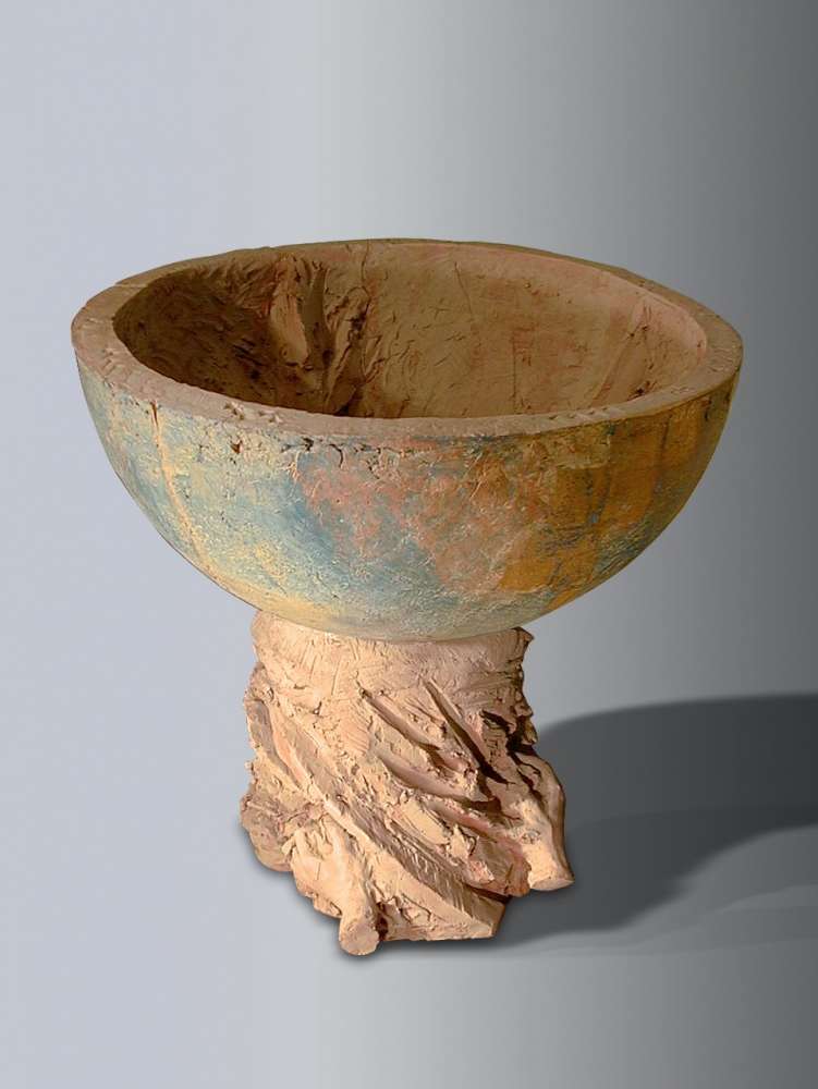 Io creo - Terracotta dipinta e oro - cm 88x80 Io creo - Terracotta dipinta e oro - cm 88x80
