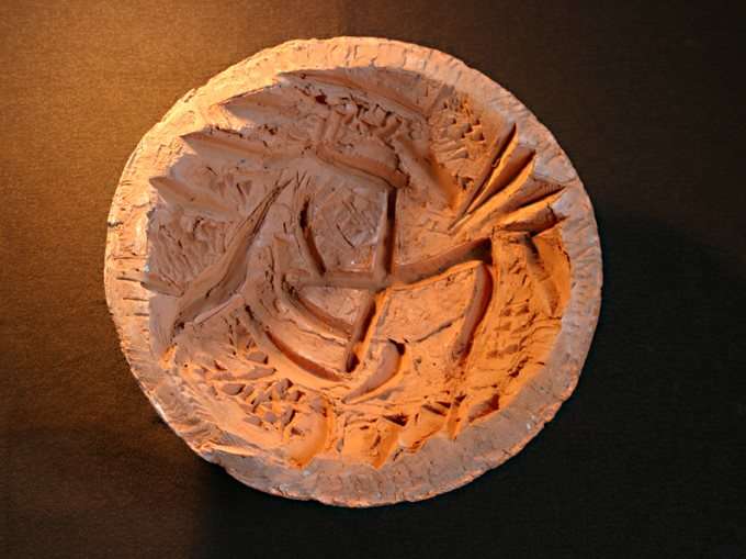 Pieghe celate - Terracotta - diametro cm 44 Pieghe celate - Terracotta - diametro cm 44