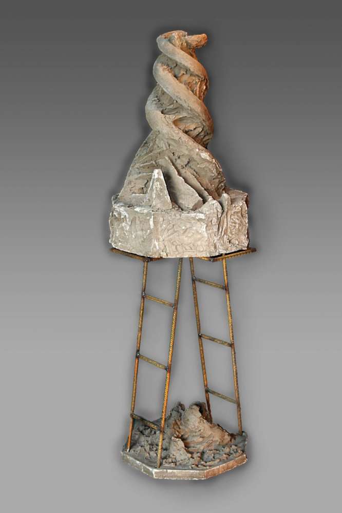 Cadere e salire - Terracotta - cm 153x45x45 Cadere e salire - Terracotta - cm 153x45x45