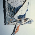 Figura braccata - Terracotta dipinta - cm 110x80x12