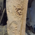 Vuoti preziosi, vaso esternamente in terracotta, internamente in ceramica, bordo in platino, cm. 40x35