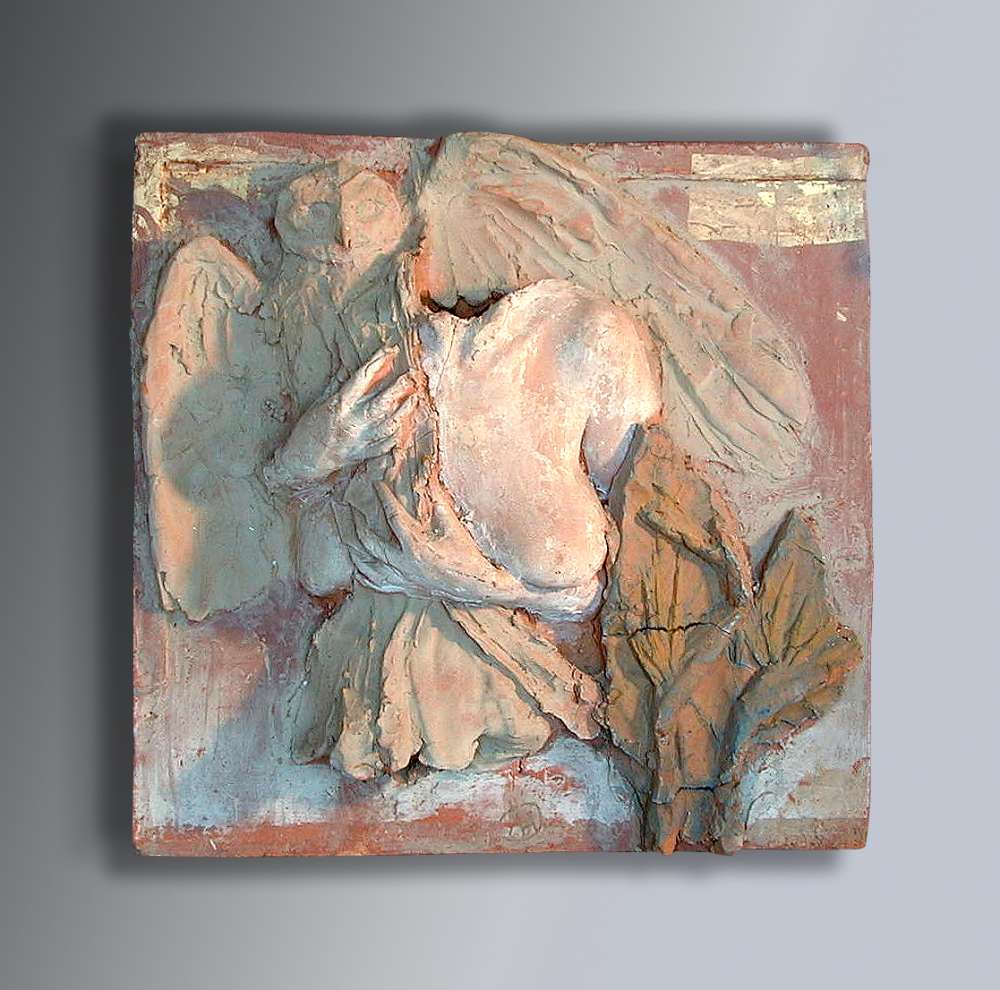Magie notturne - Terracotta dipinta - cm 73x73,5