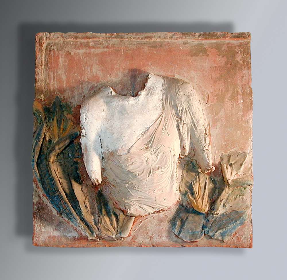 Cruda terra - Terracotta dipinta - cm 74x73,5