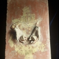L'offerta - Terracotta e foglia d'oro - cm 38x47,5